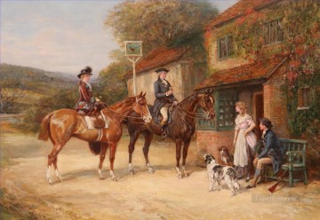 Classical Painting - hunters guest rural Heywood Hardy hunting
